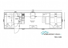Půdorys Family 12x3,5m