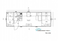 Půdorys Family 12x4m