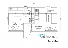 Půdorys MD Family 7x3,5 m