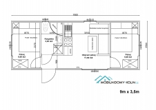 Půdorys MD Family 9x3,5m